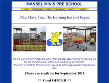 Tablet Screenshot of manselminispreschool.com